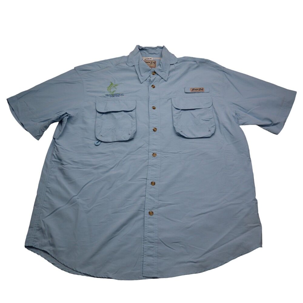 Bimini Bay Shirt Mens XL Hawaiian Outfitters Fish button up Sport logo